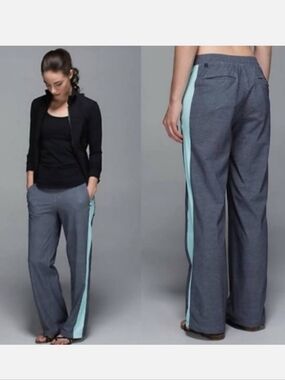 Lululemon City Summer Pant In Heathered Grey/Mint Size 10